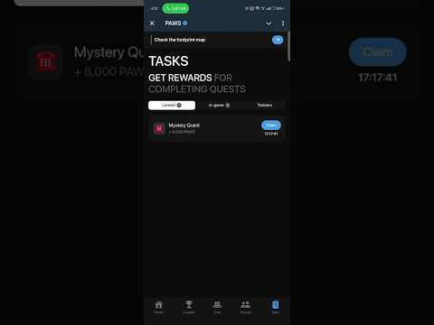 Paws new mistery quest complete | paws 3 nov mistery quest complete | paws 8000 new task complete