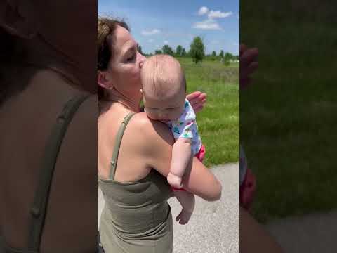 Baby Gets Picked Up and goes from Crying to Laughing #shorts