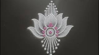 daily use rangoli || rangoli || rangoli design || rangoli kolam || muggulu || freehand rangoli