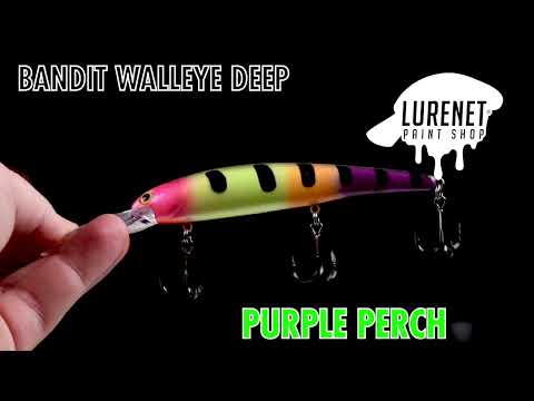 Bandit Walleye Deep in the Custom Color PURPLE PERCH! (Paint Shop)