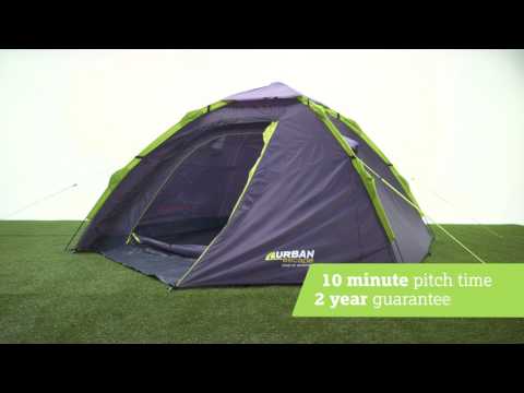 Urban Escape 4 Person Quick Up Dome Tent | Halfords UK