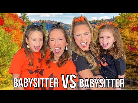 BABYSITTER VS BABYSITTER FALL CHALLENGE 🧡🖤 (KALLI VS KAYLA) @agset211 @HallieOnStage114