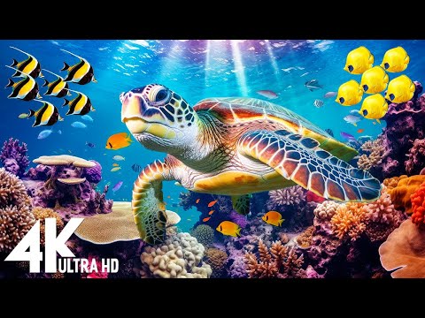 Ocean 4K - Sea Animals for Relaxation, Beautiful Coral Reef Fish in Aquarium(4K Video Ultra HD) #16