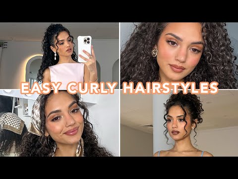 Easy Hairstyle Tutorials for Curly Hair🩷 My go-to styles