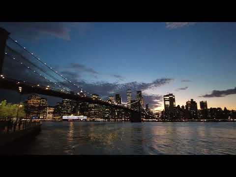 Pebble Beach Sunset | DUMBO | Brooklyn | 4K Walk New York (July 2022)