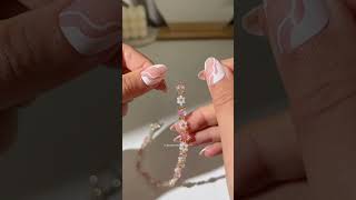 How to make a beaded flower necklace 🌼🪷 Beaded daisy necklace tutorial