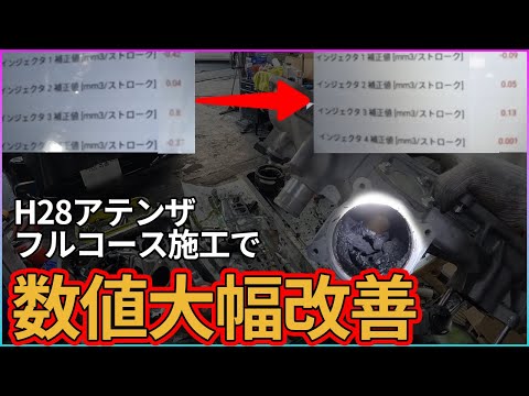 【フルコース煤洗浄】H28アテンザ煤洗浄フルコースで数値劇的改善【驚き】