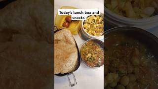 #todayslunchbox#wheatrava poori#freshtoordal gravy#mango pineapple salad#indian jujube fruit#healthy