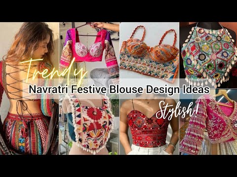 Trendy navratri blouse design ideas2024/Navratri blouse pattern for girls women/Garba choli design