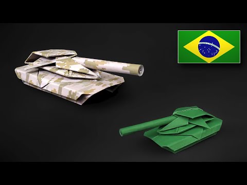 Como fazer um Tanque de Papel com uma folha A4  e sem cola