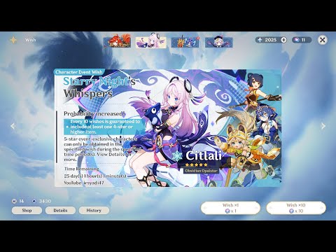 Someone Has Already Pull Citlali Banner Before Update | Genshin Impact