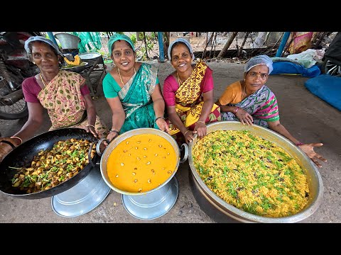 அடித்து நொறுக்கும்  அடை மழையில் விடாது நடக்கும்  எங்கள் பணி / குளிருக்கு சூடான சாம்பார் சாதம்