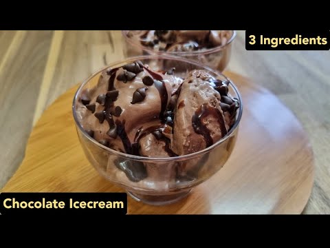 263. 3 Ingredient Chocolate Icecream | चॉकलेट आइसक्रीम | Easy & Quick Homemade Icecream