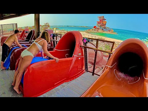 Multi-Lane Mat Racer Slide at Meryal Waterpark Qatar