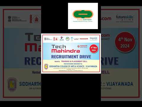 P.B Siddhartha College of Arts and Sciences Welcome to Tech Mahindra recruitment drive