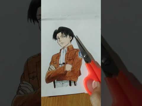 Drawing Captain Levi sticker for phone cover | #anime #drawing