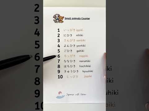 Small animals counter in Japanese!  #basicjapanese #nihongo #japanese