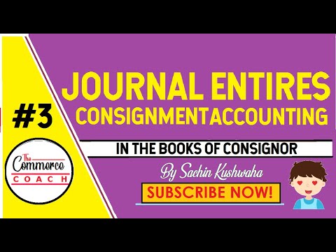 Consignment journal entries in the books of consignor CA foundation BCOM CMA  CS |#The commercecoach