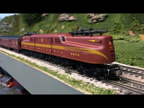 Pennsylvania Railroad GG1 4876 Running on Gary Lasher's East Pittsburgh & Ohio River Railroad Layout