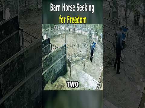 Barn Horse Seeking for Freedom