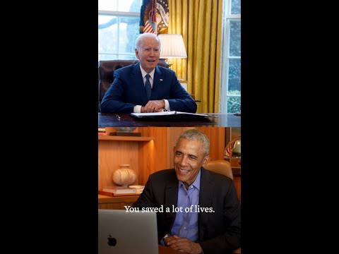 President Biden and President Obama surprise folks impacted by the ACA in March 2023.