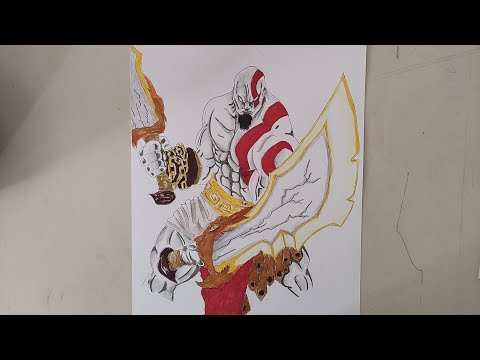 Drawing Kratos god of war