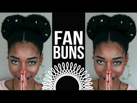 2 NATURAL HAIRSTYLES! FAN BUNS + BONUS LOOK (PROTECTIVE STYLES)