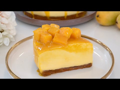 No Bake Creamy Mango Cheesecake