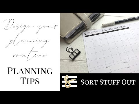 Design a Planner Routine -  Planning Tips - Productivity - Free Printable