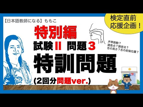 特別編！問題ver. 試験Ⅱー問題３★特訓問題★【日本語教師になる／日本語教育能力検定試験】