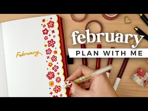 PLAN WITH ME | February 2024 Bullet Journal Setup