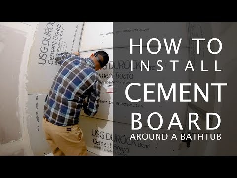 Cement Board Installation for a Bathtub Shower