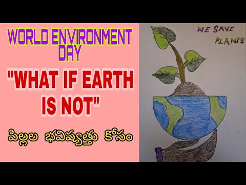 WORLD ENVIRONMENT DAY/HOW TO DRAW EARTH DAY/SAVE THE PLANTS.