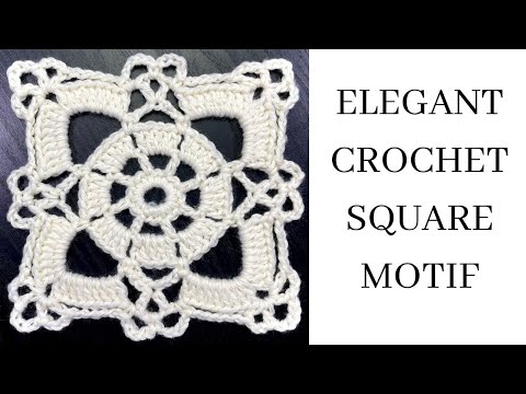 Elegant Crochet Square Motif