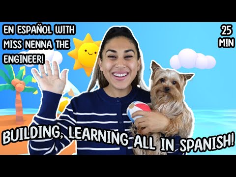 Learn Spanish, Songs and Mixing colors! All in Spanish with Miss Nenna the Engineer | En Español