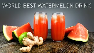 WORLD BEST WATERMELON DRINK | LIME GINGER WATERMELON JUICE SECRET | REFRESHING HOMEMADE DRINK