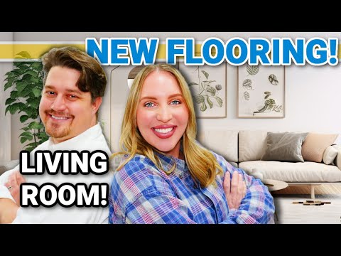 NEW FLOORING INSTALL! LIVING ROOM!