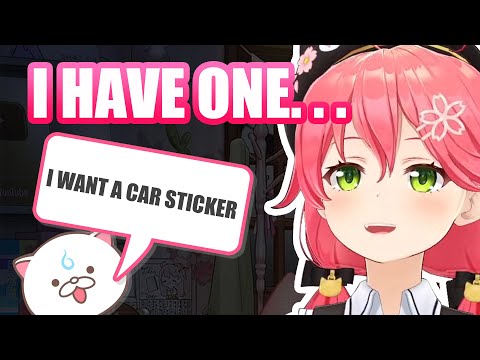 Miko Forgot that She Got a Car Sticker Design【Hololive English Sub】