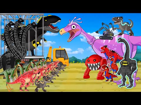 Gorgosaure VS Segnosaurus,troodons BATMAN (dinosaures) EXCAVATOR Jurassic World Evolution2 Animation