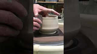 How to throw a yunomi and re-center a wonky rim on the potter’s wheel.