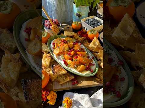 Maple Persimmon Whipped Ricotta on the Grill  I  #holidayrecipes #sidedishrecipe