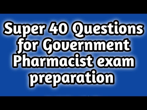 government Pharmacist exam preparation