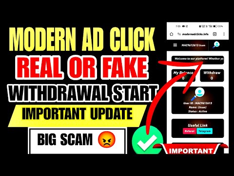 modern ad click real or fake | modern ad click withdrawal problem | modern ad click