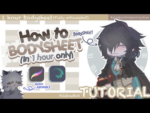 HOW TO: Make a Bodysheet in UNDER 1 Hour!  ╱ Gacha bodysheet AND tweening tutorial