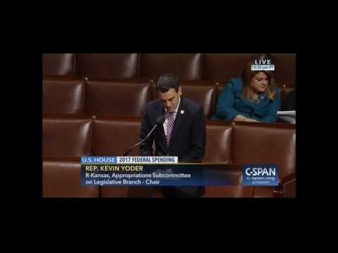 Chairman Yoder's Remarks on 2017 Omnibus Funding Bill