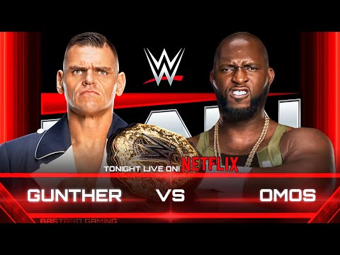 WWE 2K24 | Gunther VS Omos | Raw