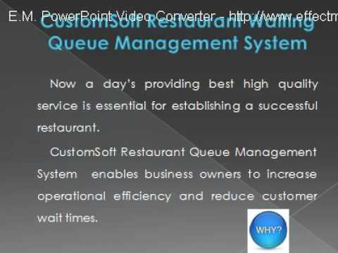 CustomSoft Restaurant Queue Management System