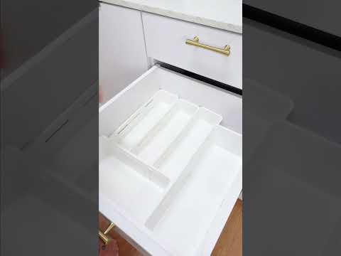 Organizing Kitchen Drawer With Expandable Bins #kitchenorganization #organizewithme #kitchen