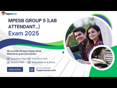 MPESB GROUP 5 (LAB ATTENDANT...) Online Test Series, Update Syllabus & Pattern 2025, Book PDF, MCQ