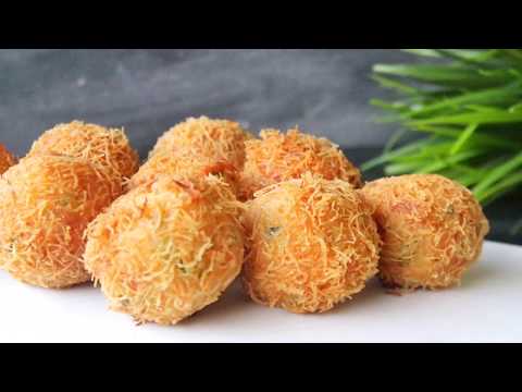 Paneer potato balls with surprise coating